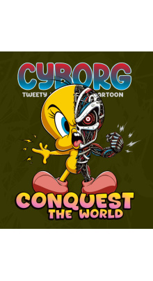 Cyborg Piolín Vector 